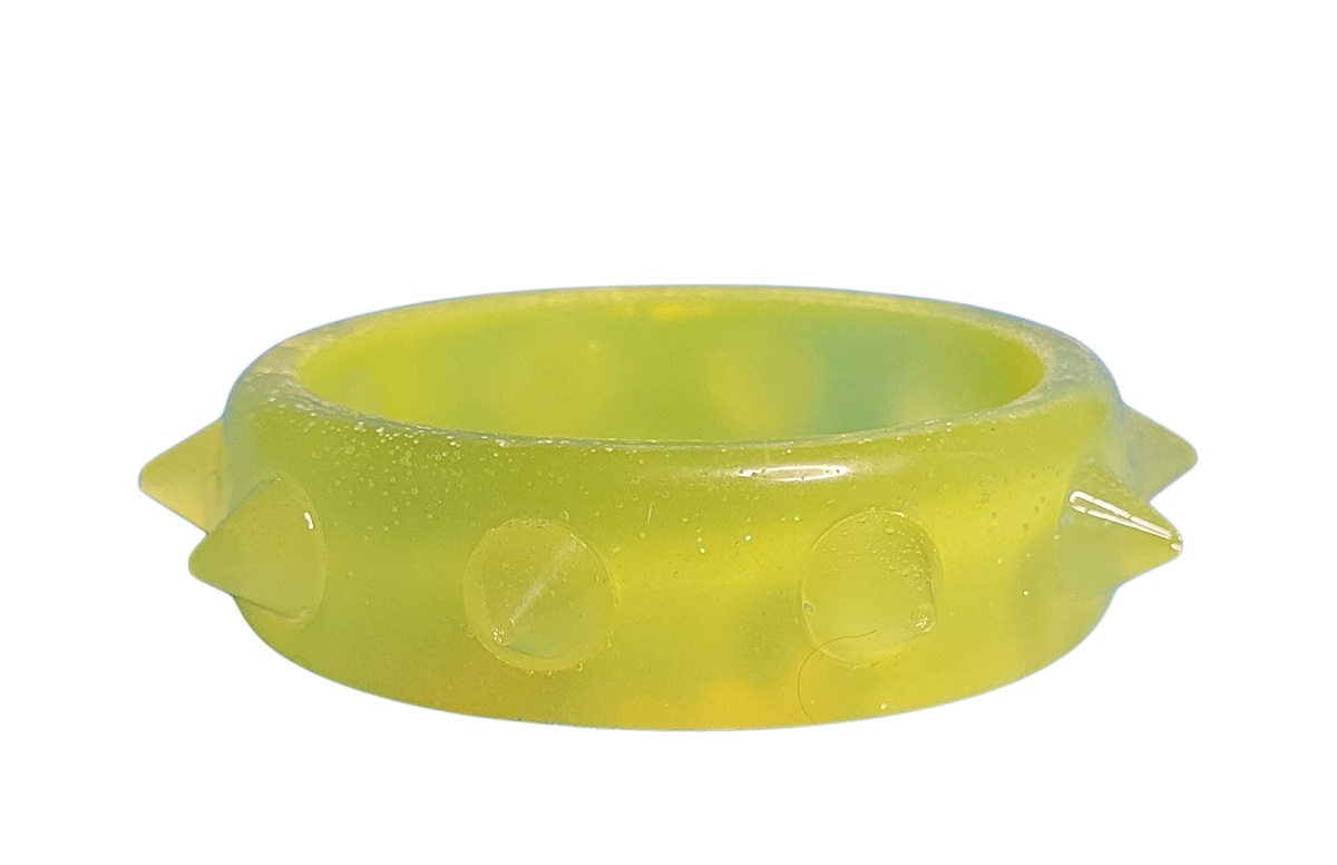 Florescent yellow stud bangle
