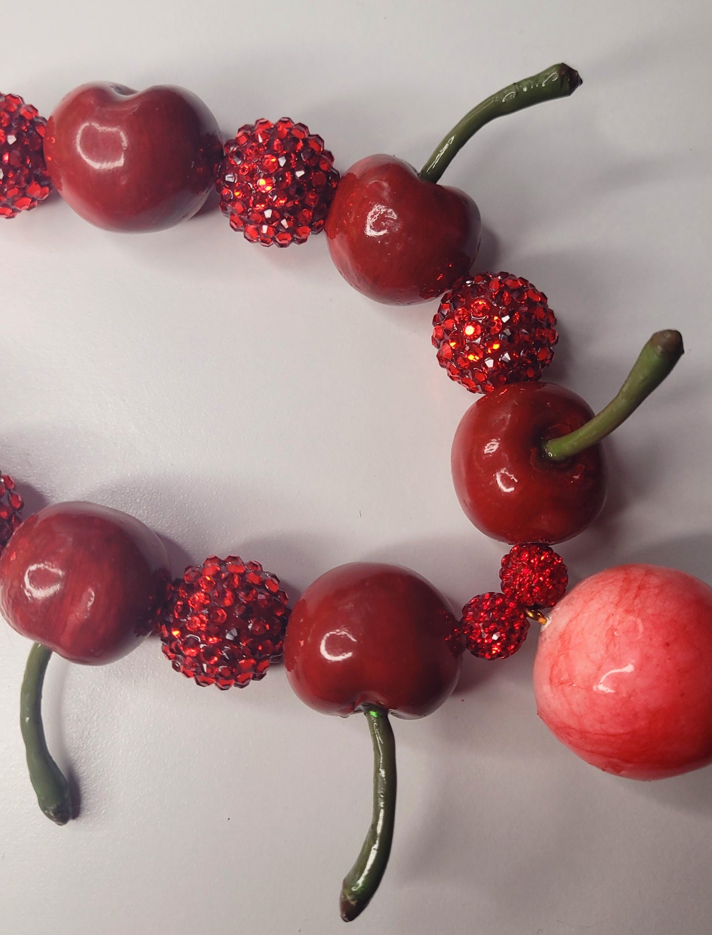 Cherry eyeball necklace
