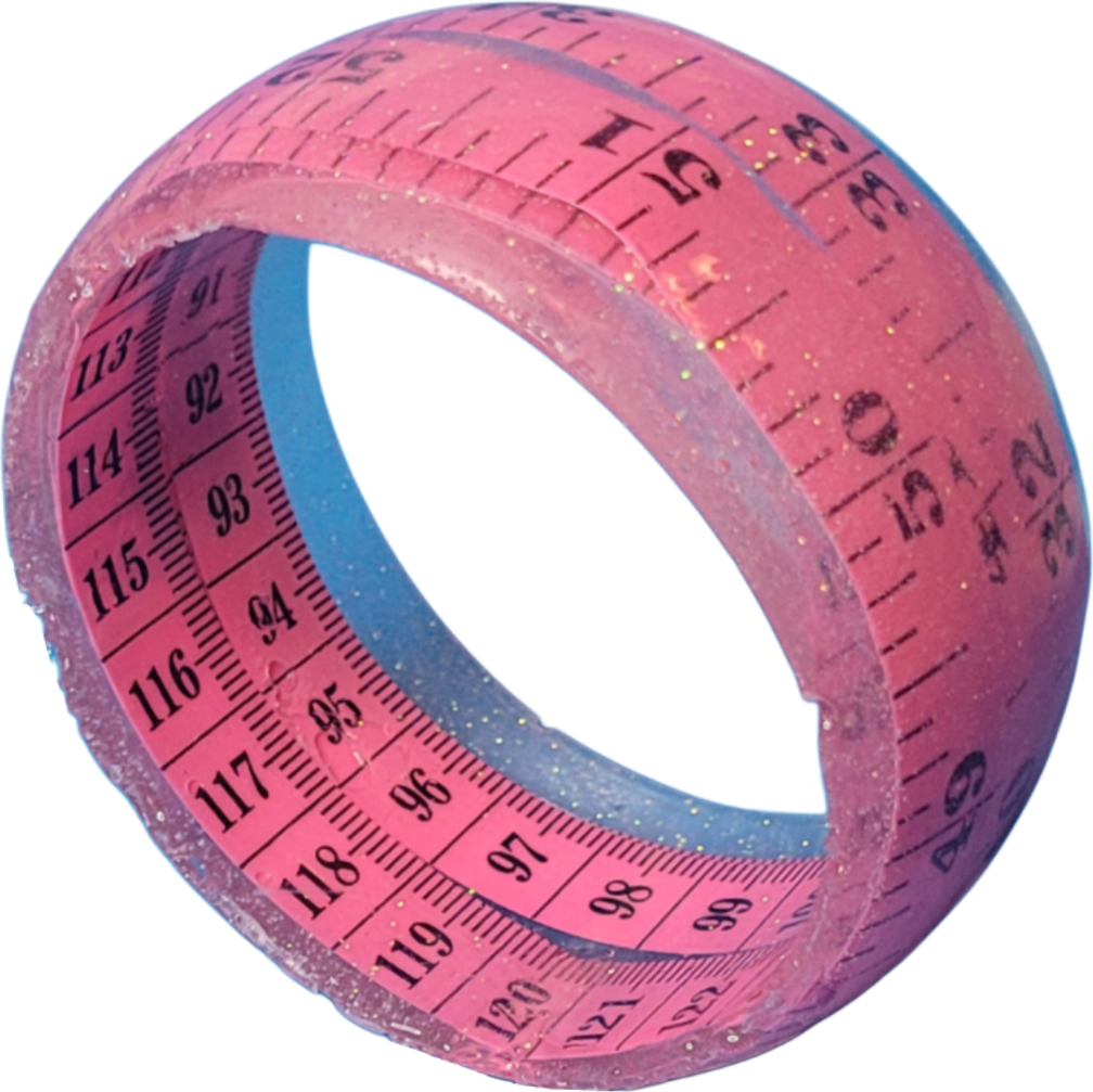 Pink measure tape bangle