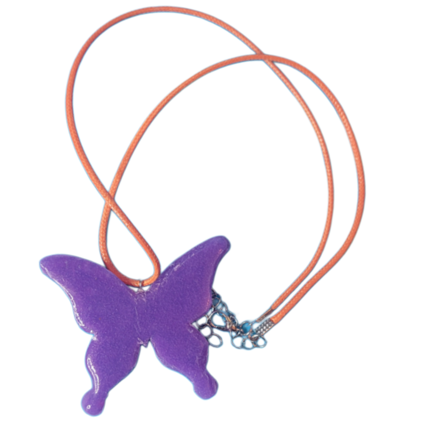 Purple butterfly necklace