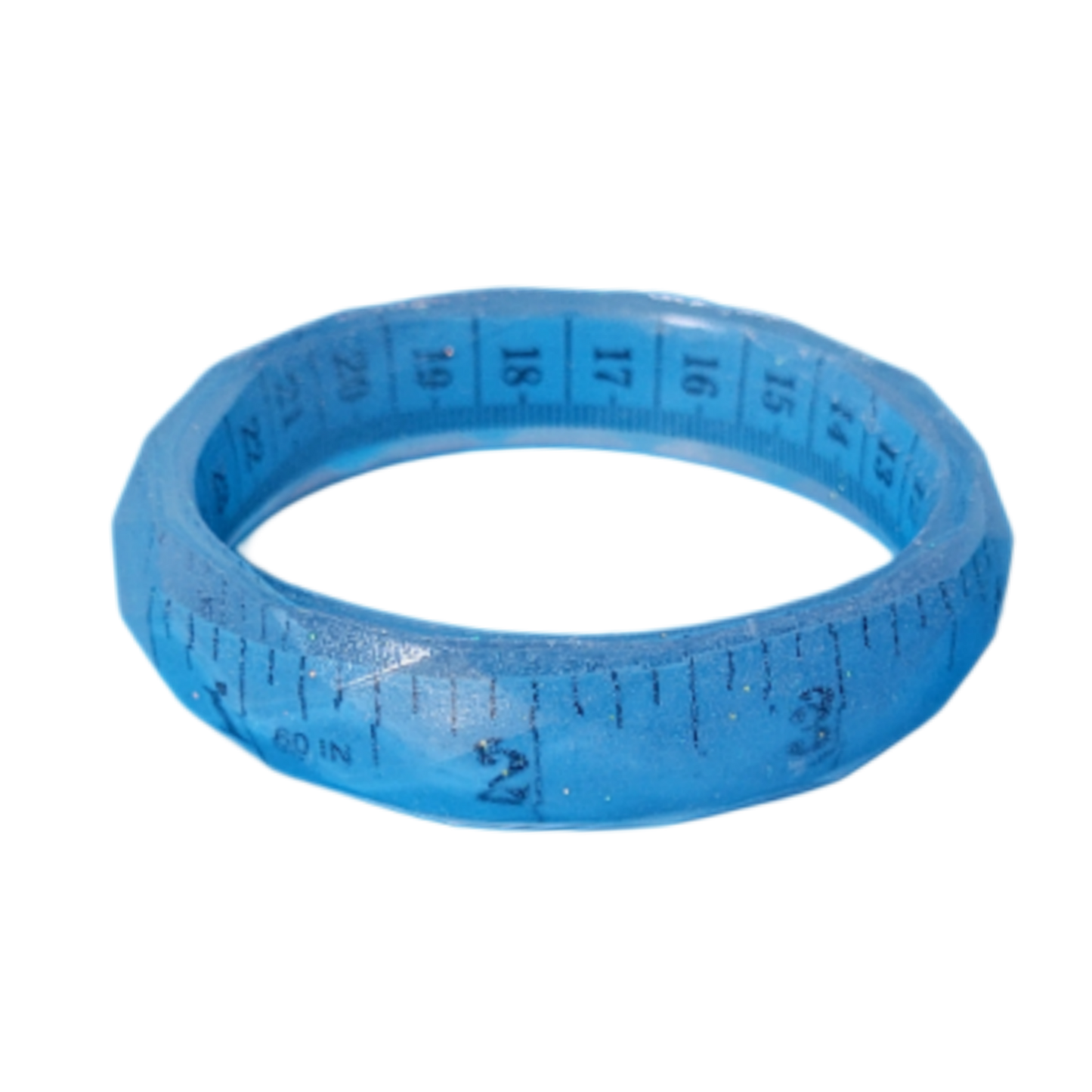 Blue measure tape bangle