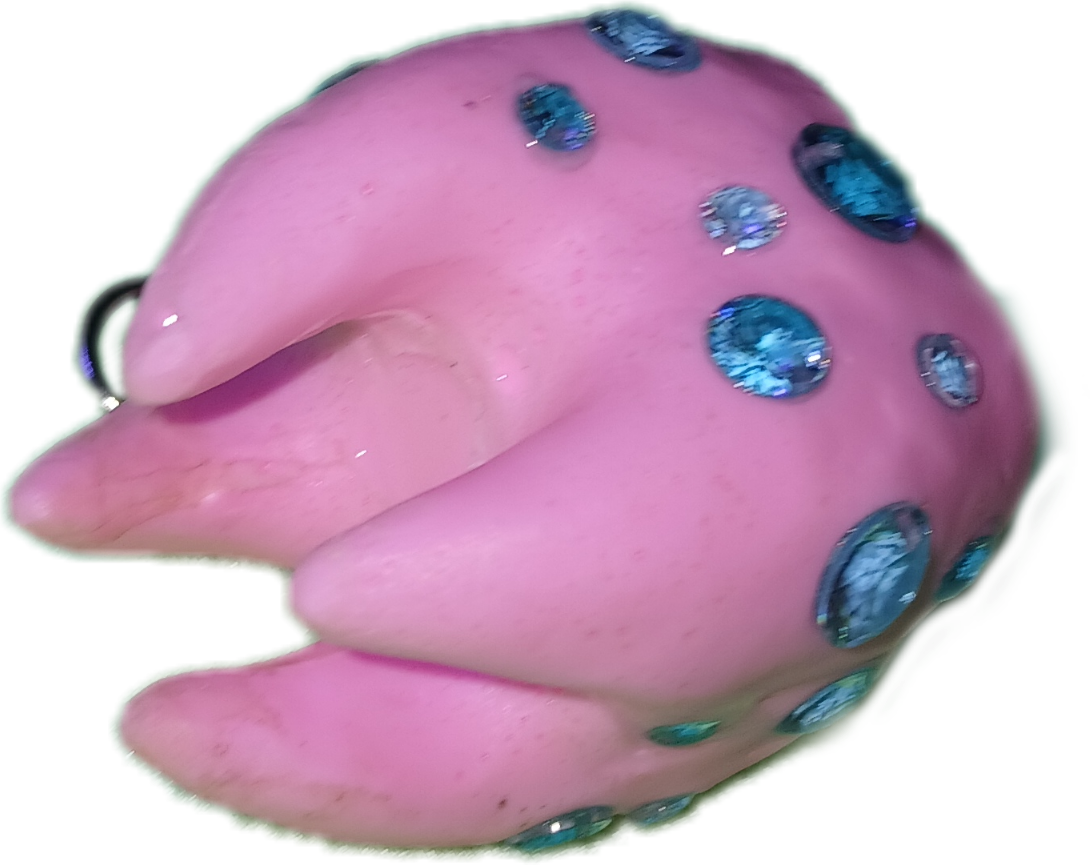 Pink tooth keychain