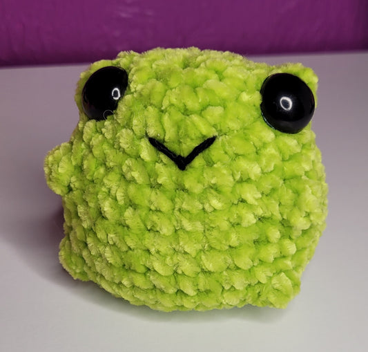 Crochet frog plush