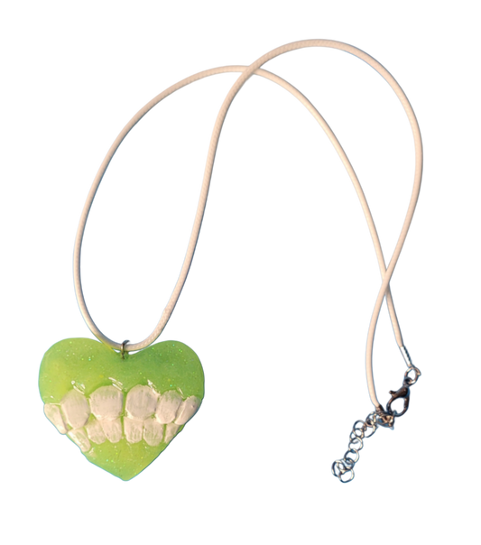 Green eat your heart out necklace