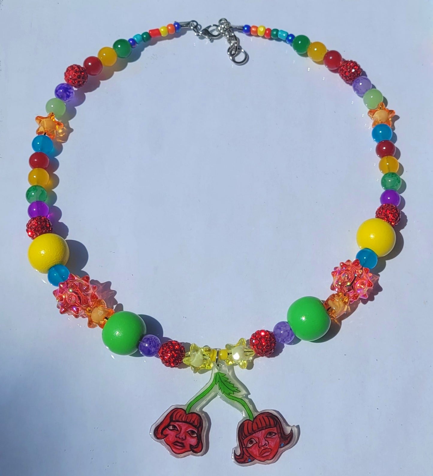 Cherry twins necklace