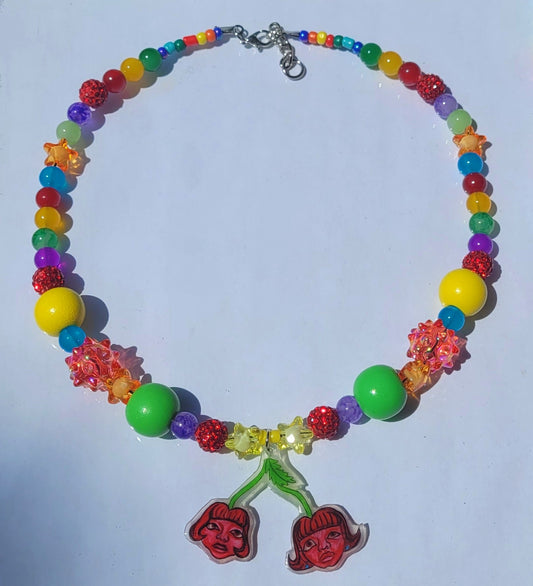 Cherry twins necklace