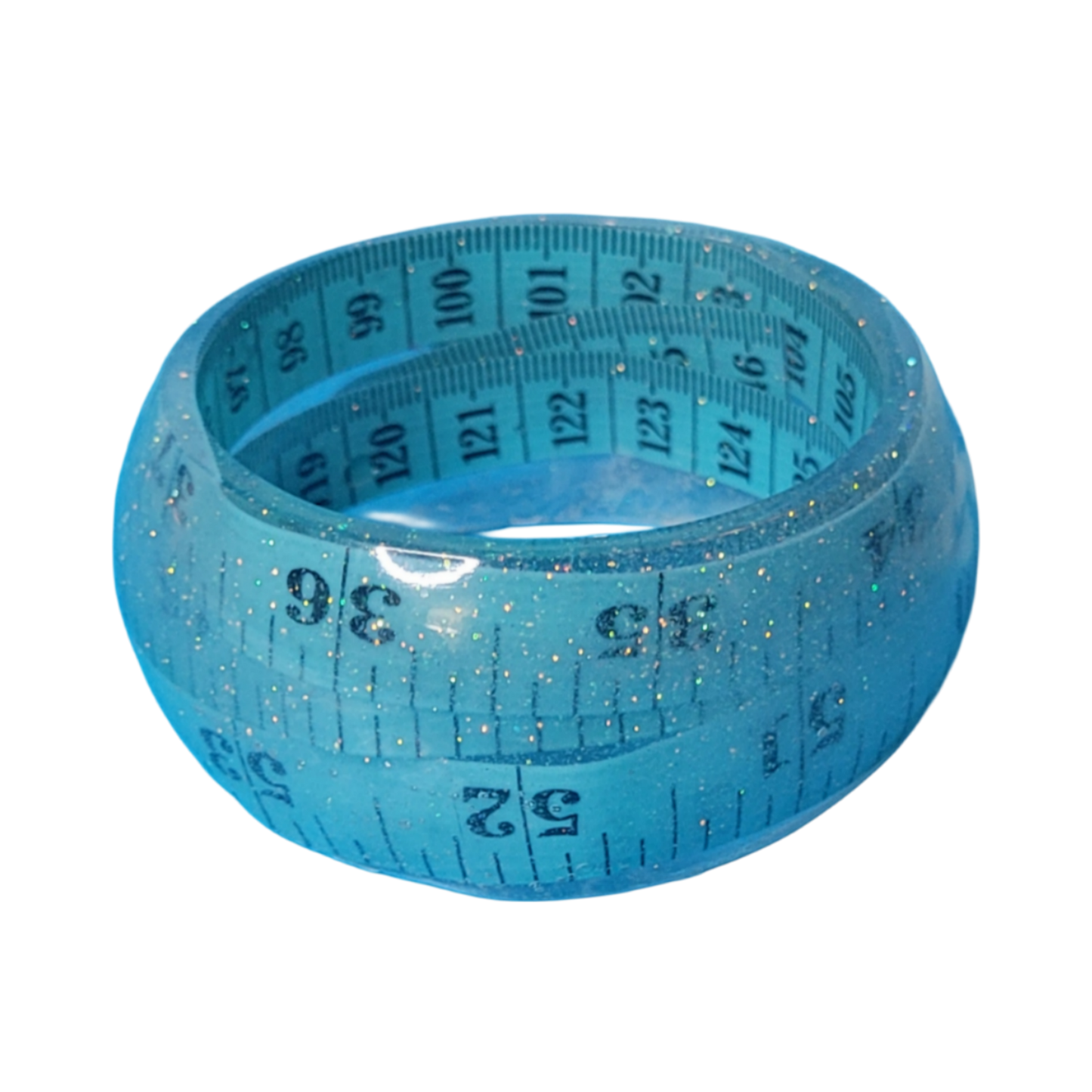 Blue measure tape bangle