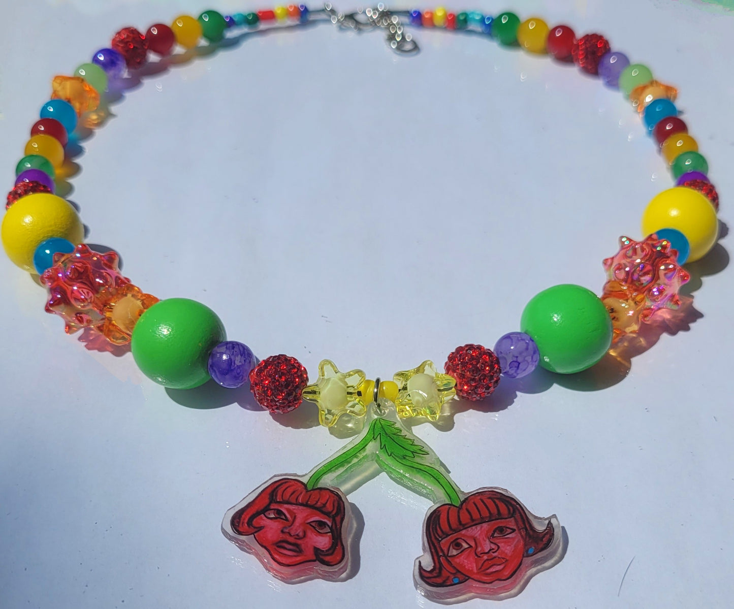 Cherry twins necklace
