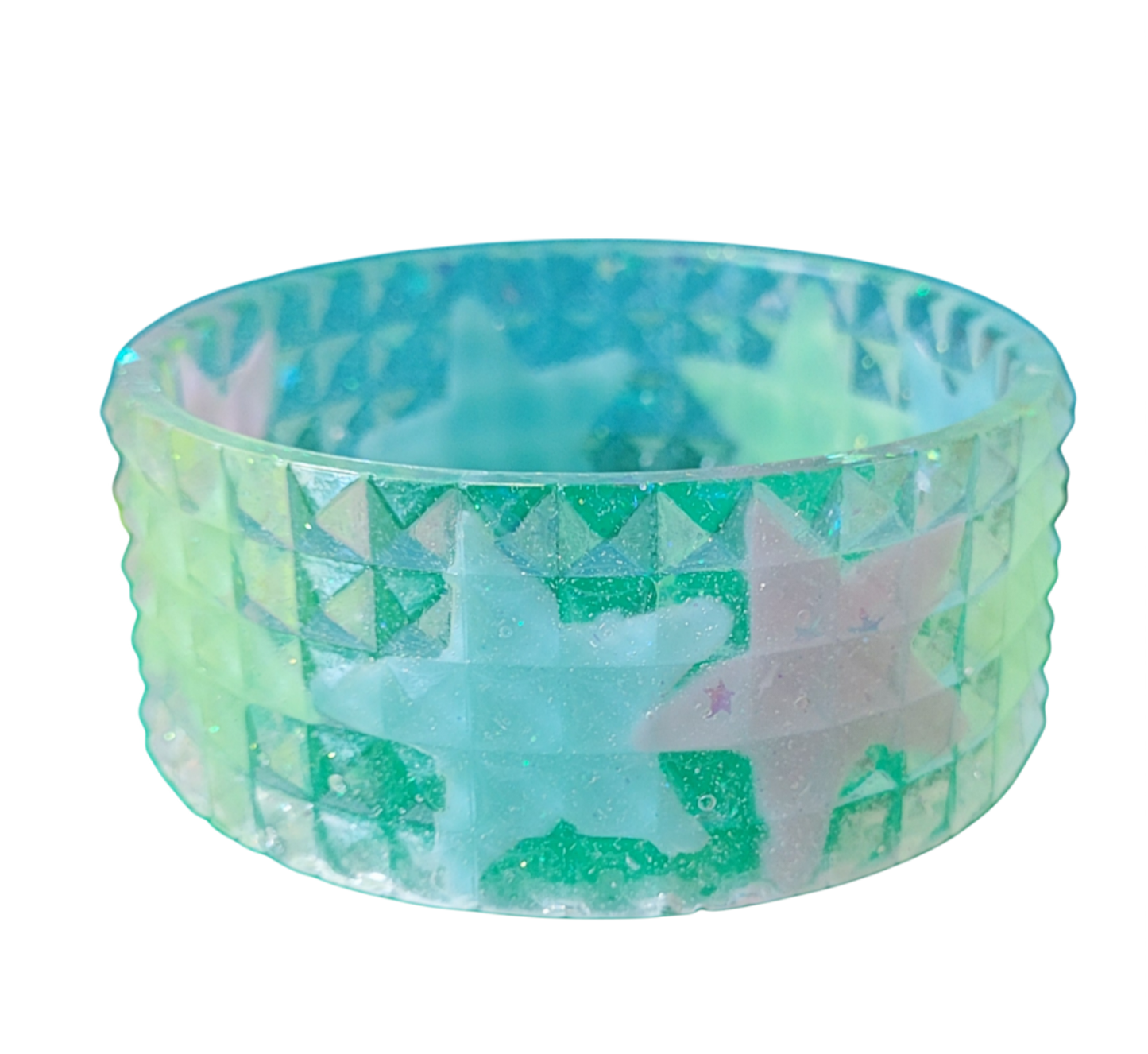 Studded glow star bangle