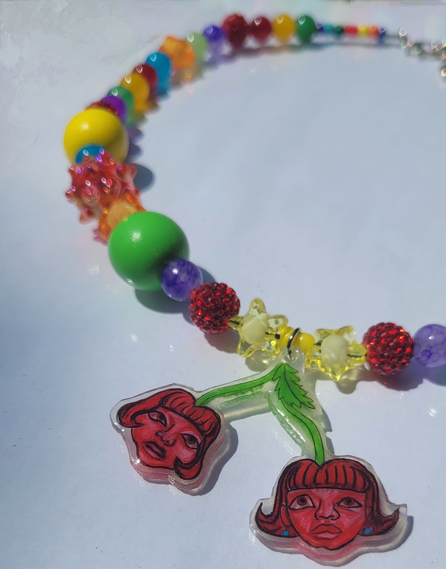 Cherry twins necklace