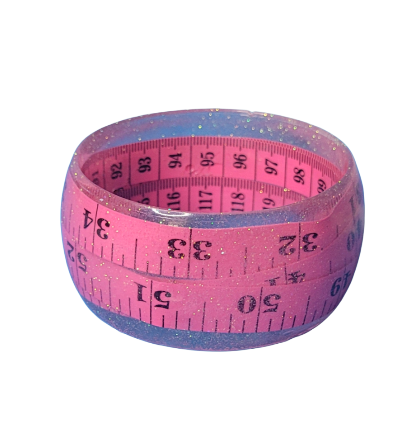 Pink measure tape bangle