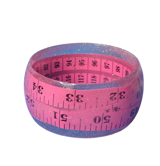 Pink measure tape bangle