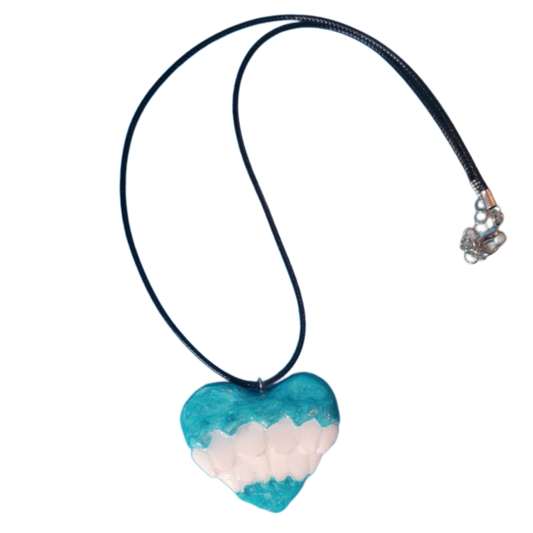 Blue eat your heart out necklace