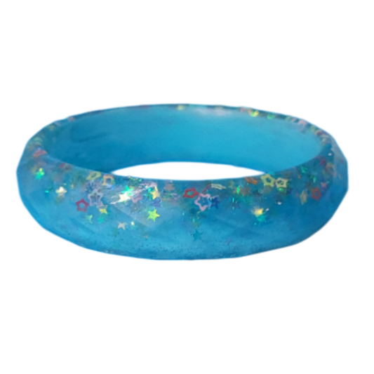 Blue glitter bangle