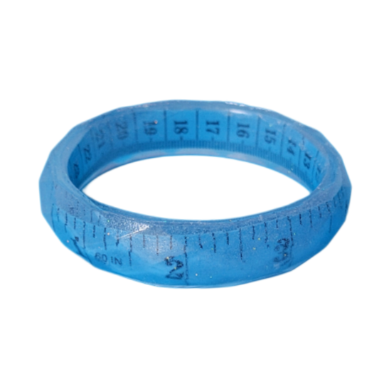 Blue measure tape bangle