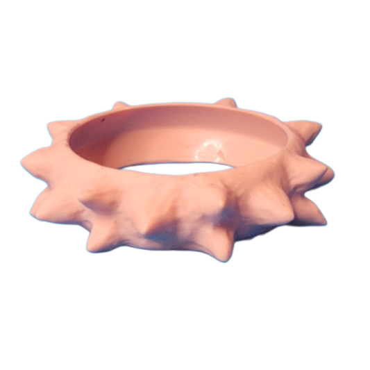 Orange spike bangle