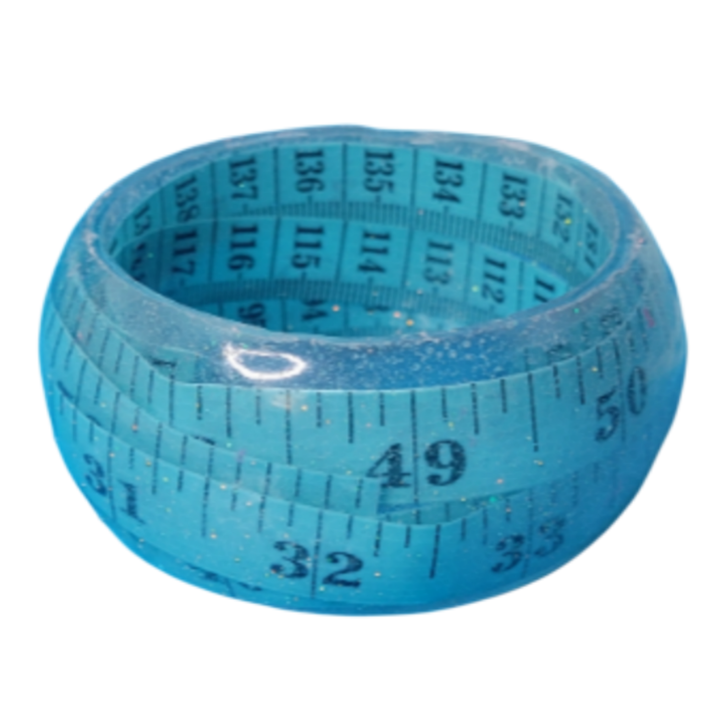 Blue measure tape bangle