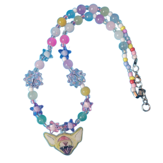 Kitten clops necklace