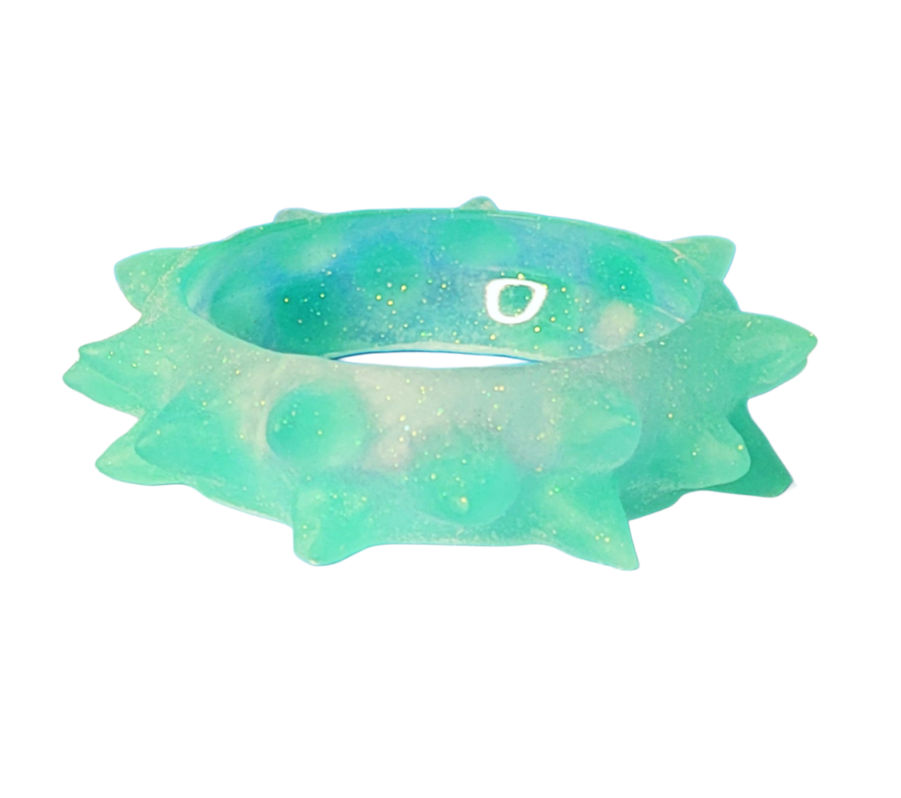 Green spike bangle