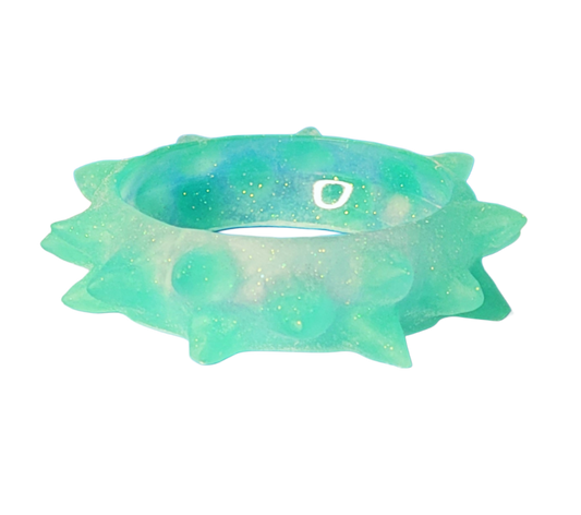 Green spike bangle