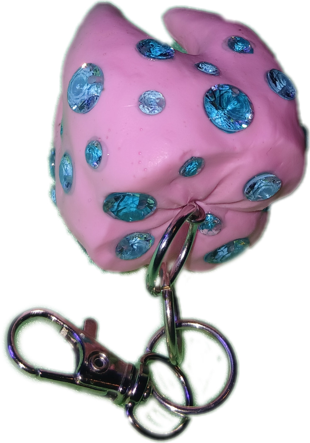 Pink tooth keychain